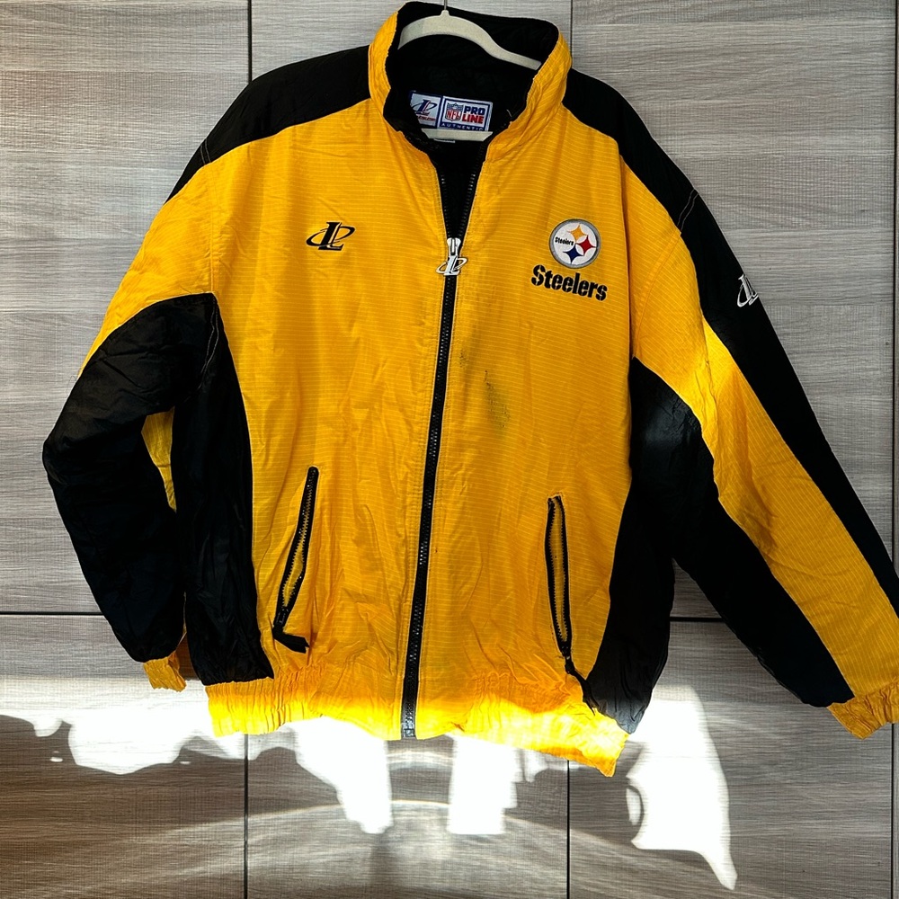 Vintage NFL Steelers Jacket in decent condition.